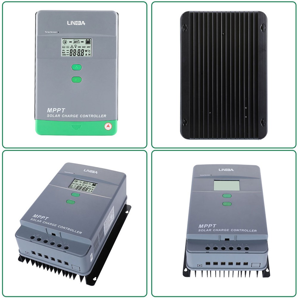 MPPT PWM Solar Charge Controller 30A-100A Auto Focus Tracking Panel Regulator