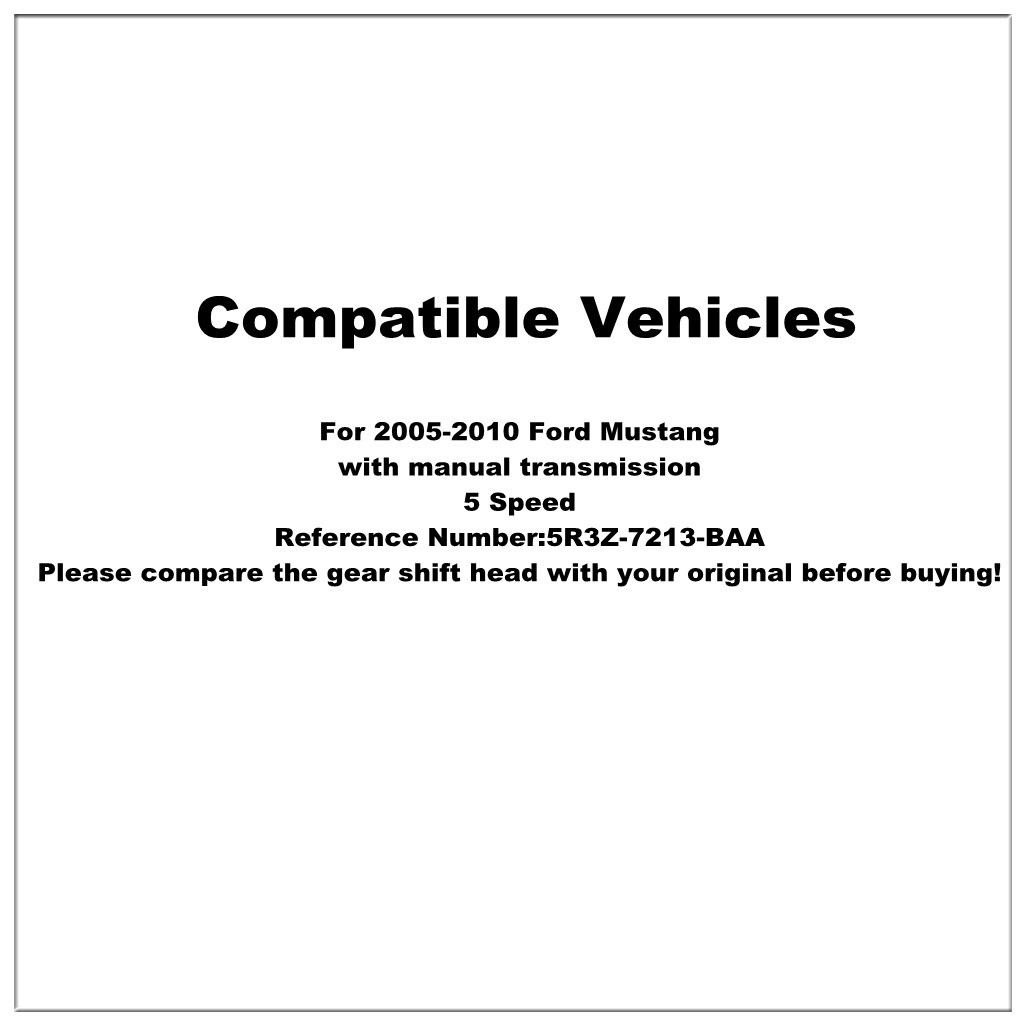 5 Speed Manual Gear Stick Shift Knob for 2005-2010 Ford Mustang 5R3Z-7213-BAA