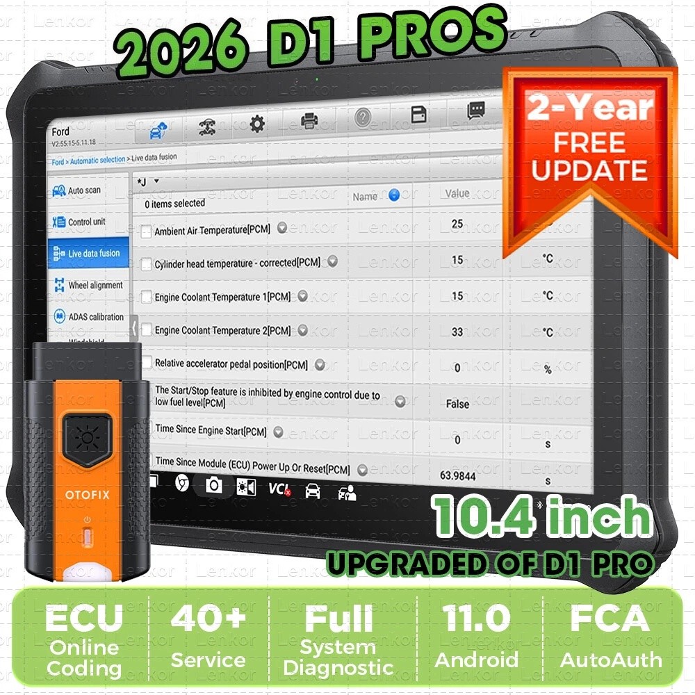2026 OTOFIX D1 PROS OBD2 Bidirectional Scanner Full System Diagnostic Key Coding