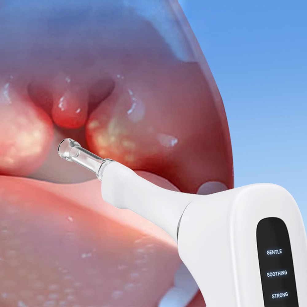 Electronic Vacuum Tonsil Stone Remover Kit LED Light 3 Mode Tonsil Stone Cleaner