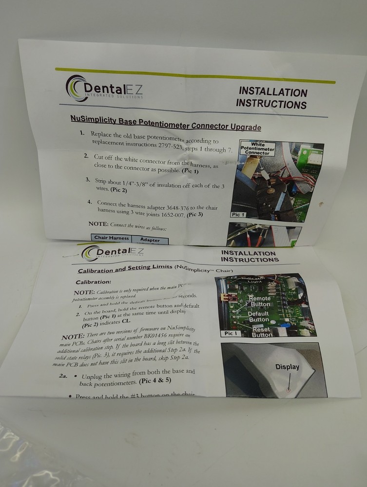 DentalEZ NuSimplicity Base Potentiometer Connector Upgrade with Instructions
