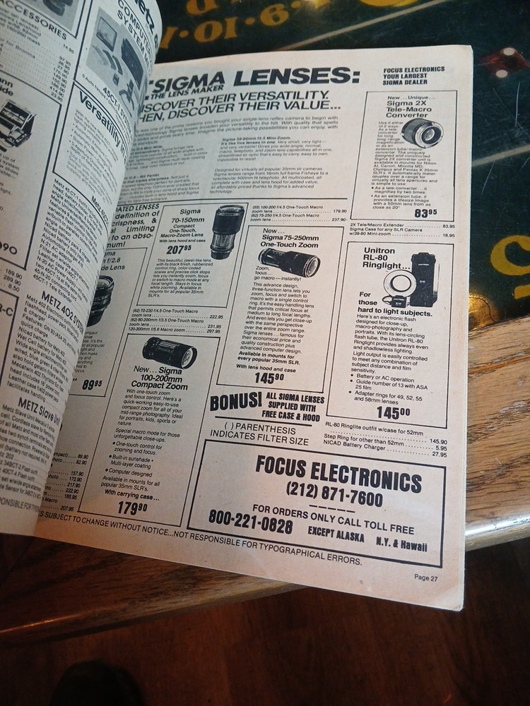 VINTAGE HONEST ABE'S FOCUS ELECTRONICS ELECTRONICS CATALOG