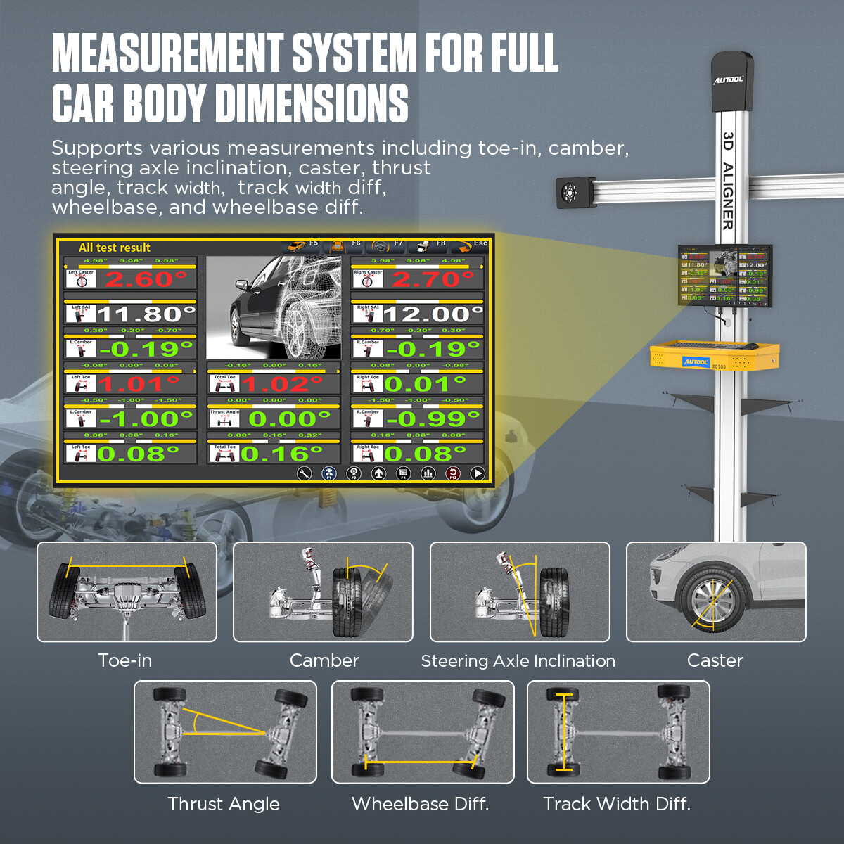 Wheel Alignment Machine 3D Wheel Aligner Wheel Alignment System Fully Automatic