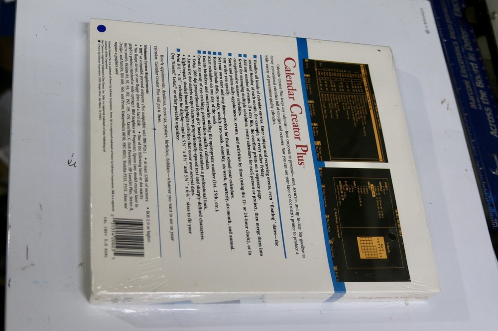 Vintage SEALED Calendar Creator Plus for MS-DOS