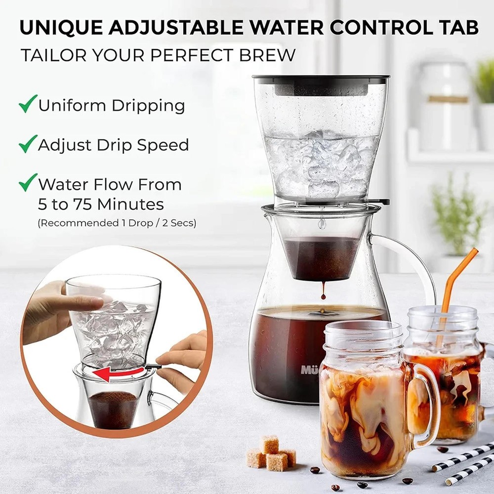 Mueller QuickBrew Smooth Cold Brew Coffee and Tea Maker 47 oz
