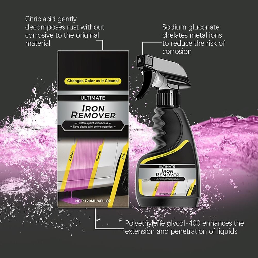 120ML Car Rust Removal: Powerful Rust Remover Spray for Rust Removal Fast