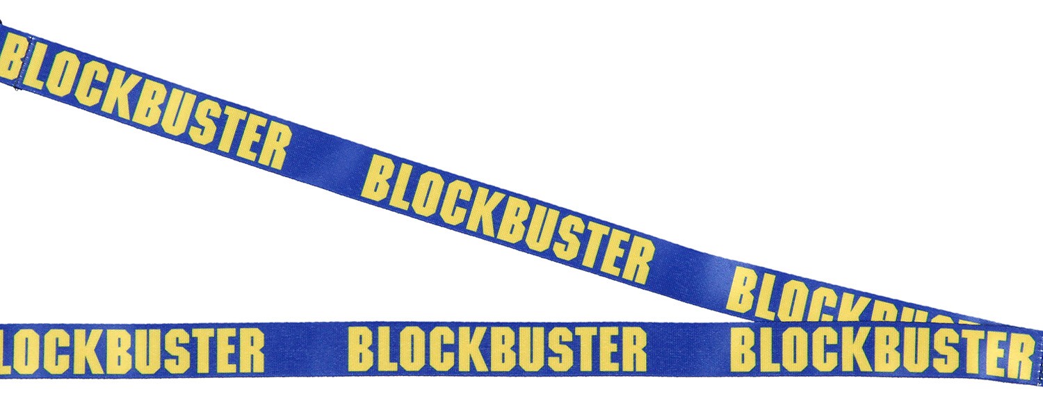 Blockbuster Video Membership Card ID Badge Holder Lanyard And Rubber Charm