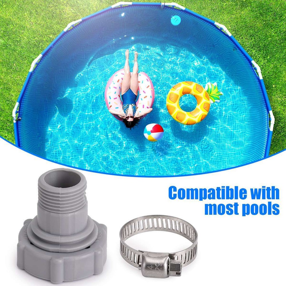 Above-ground Pool Joint Drain Connector Pipe Hose Adapter Fitting Connects