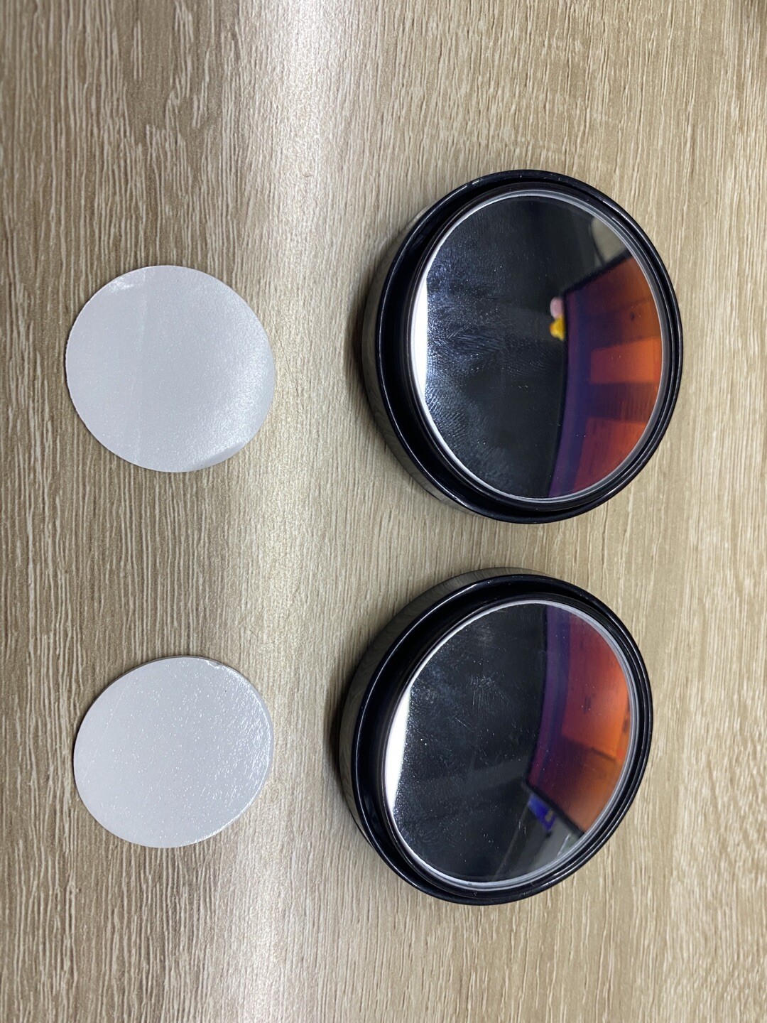 2PCS Blind Spot Mirrors Round HD Glass Convex 360° Side Rear View Mirror for Car