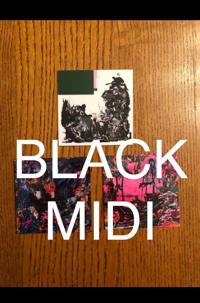Black Midi fridge magnets