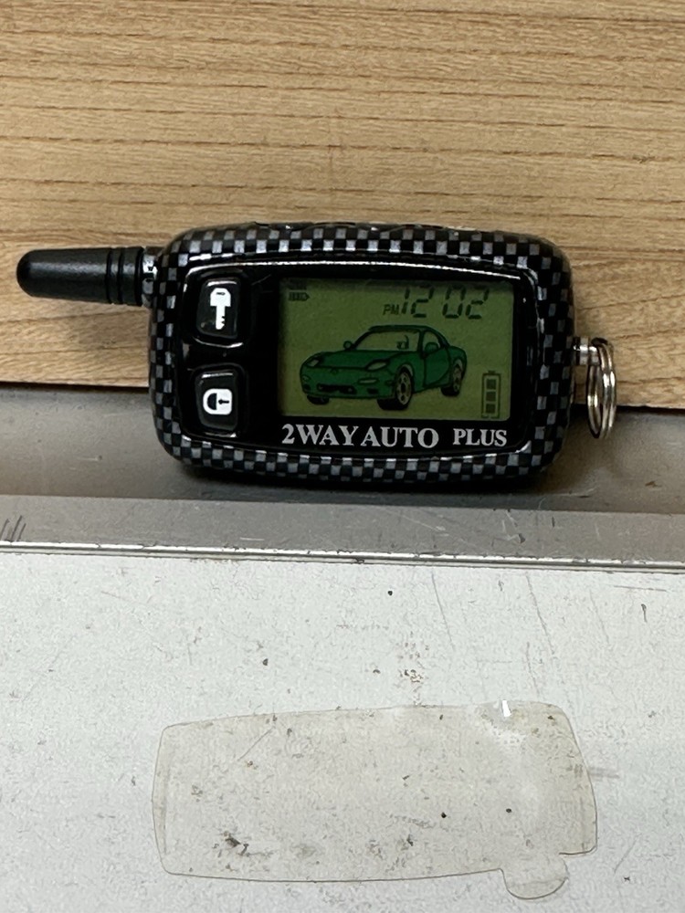 2-WAY LCD REMOTE TRANSMITTER NJQTR53A KEY FOB SECURITY (UNTESTED)