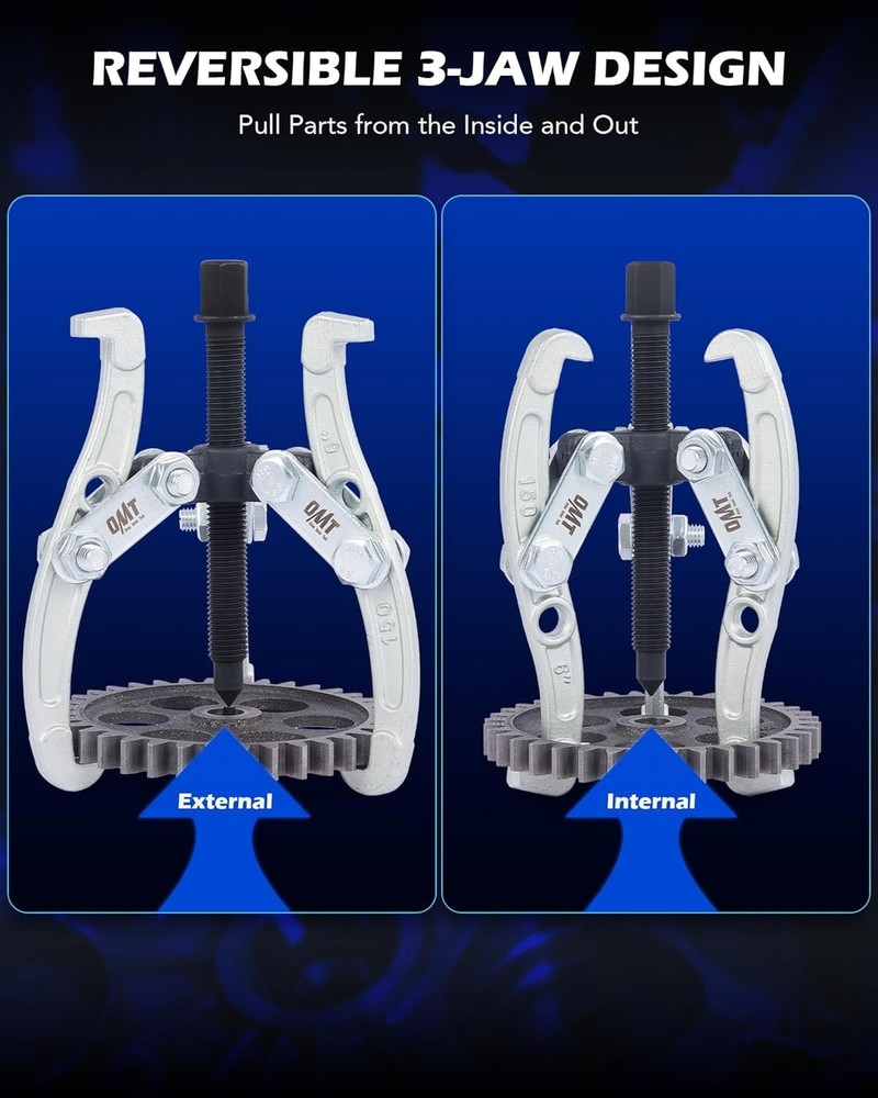 Multi-Function Heavy Duty Puller Set: 3" 4" 6" with Corrosion Resistant Design