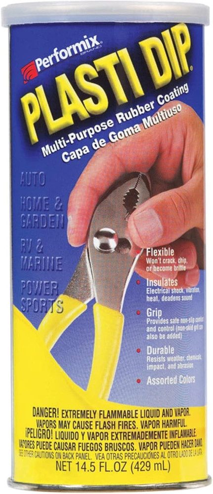 Red Liquid Rubber Dip Can - 14.5 Oz Peelable Coating for Tools & DIY Projects