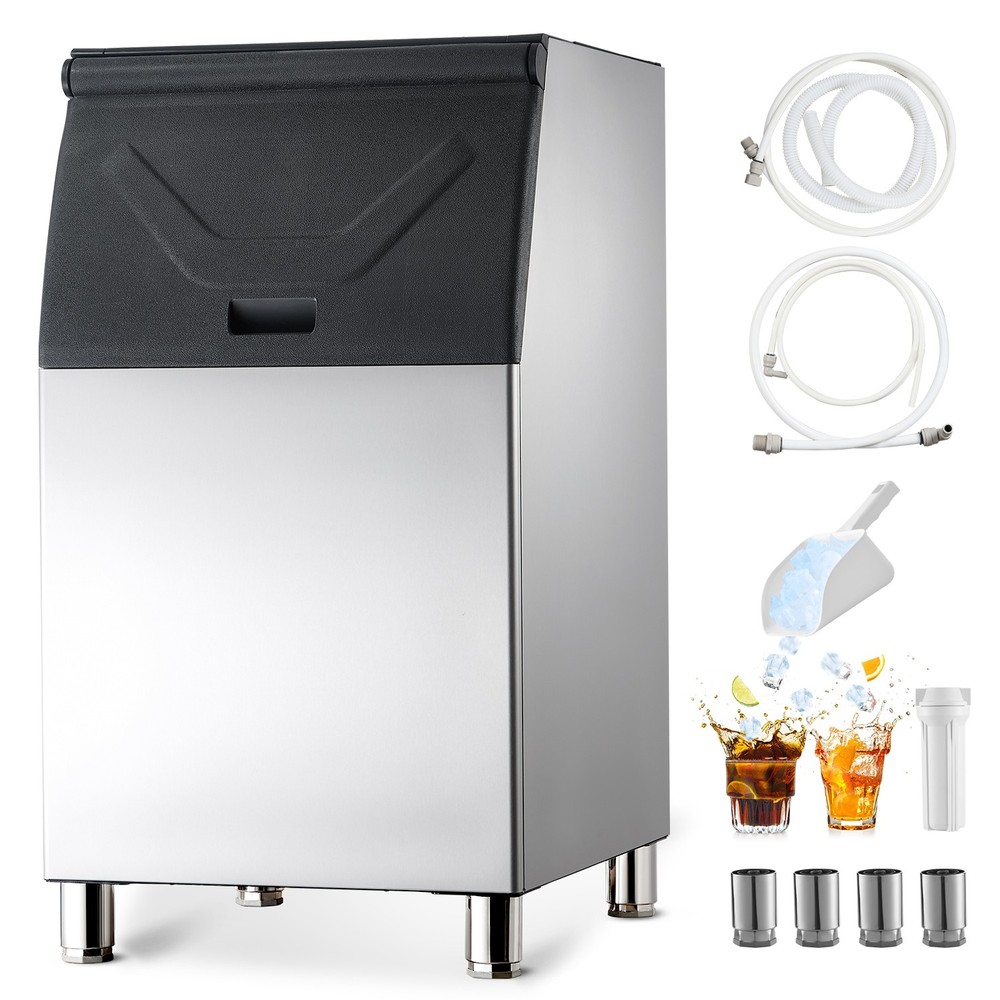 VEVOR Commercial Ice Maker Storage Bin 300lbs Capacity Height Adjustable Ice Bin