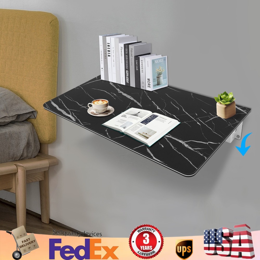 Black Folding Wall Desk, Wall-mounted Folding Table, Wall Mounted Folding Table