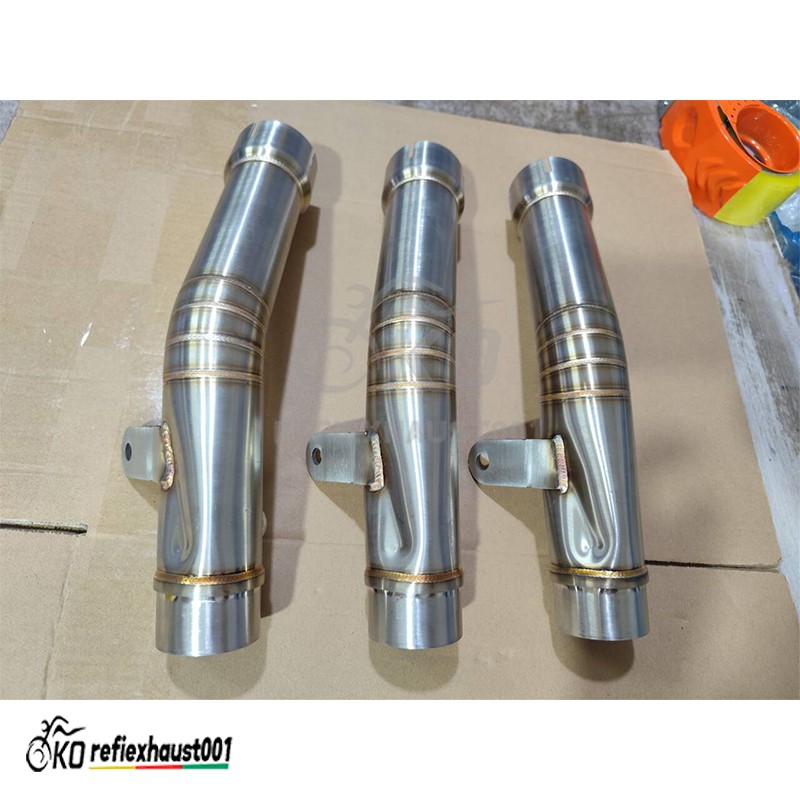 For Kawasaki Ninja ZX6R ZX636 2023-2025 Exhaust Mid Link Pipe Slip Stock Muffler