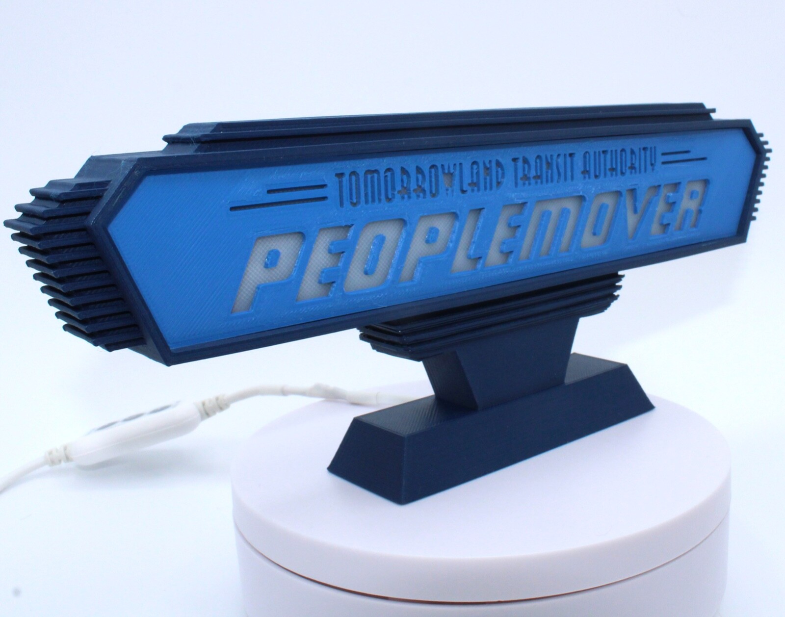 PeopleMover Tomorrowland Transit Authority TTA 3D Printed Sign Replica LED Light