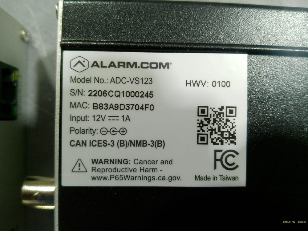 Alarm.com, ADC-VS123, HD Video Server