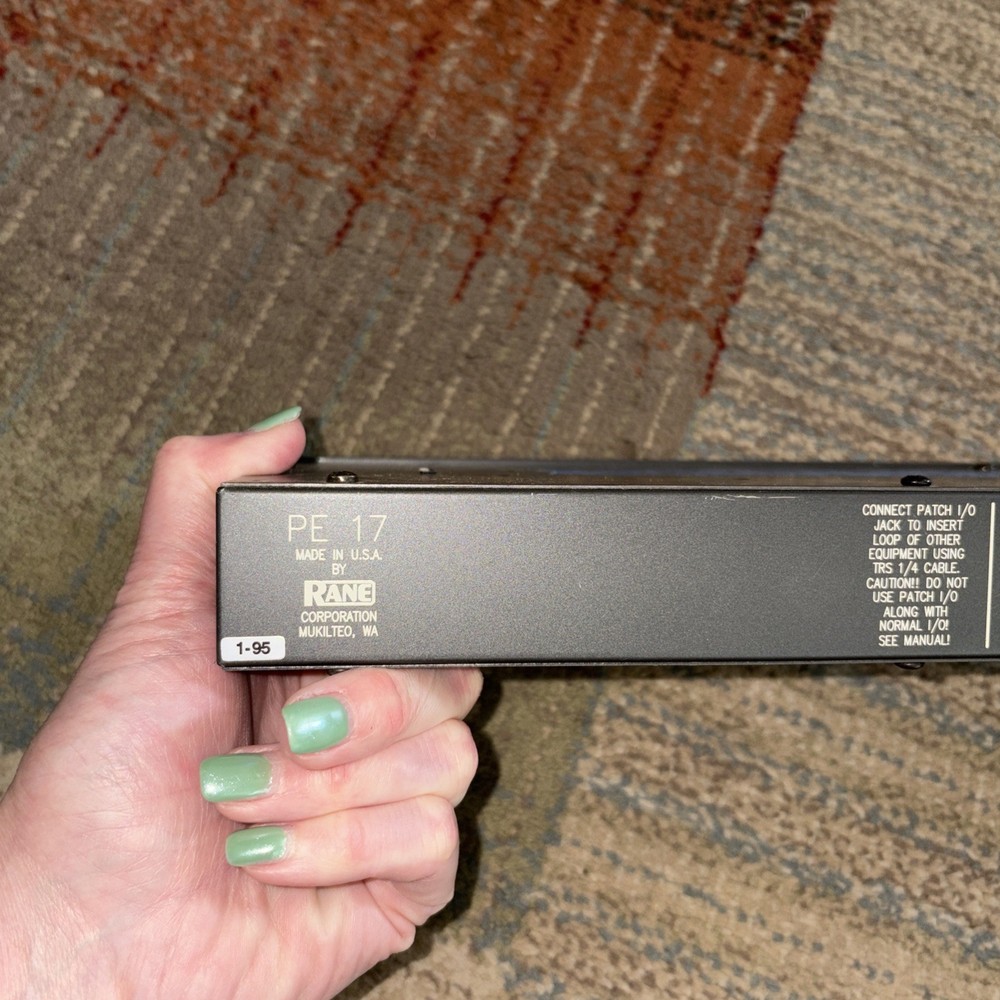 RANE 5 Band Parametric Equalizer PE 17 Tested Functional No Power Supply
