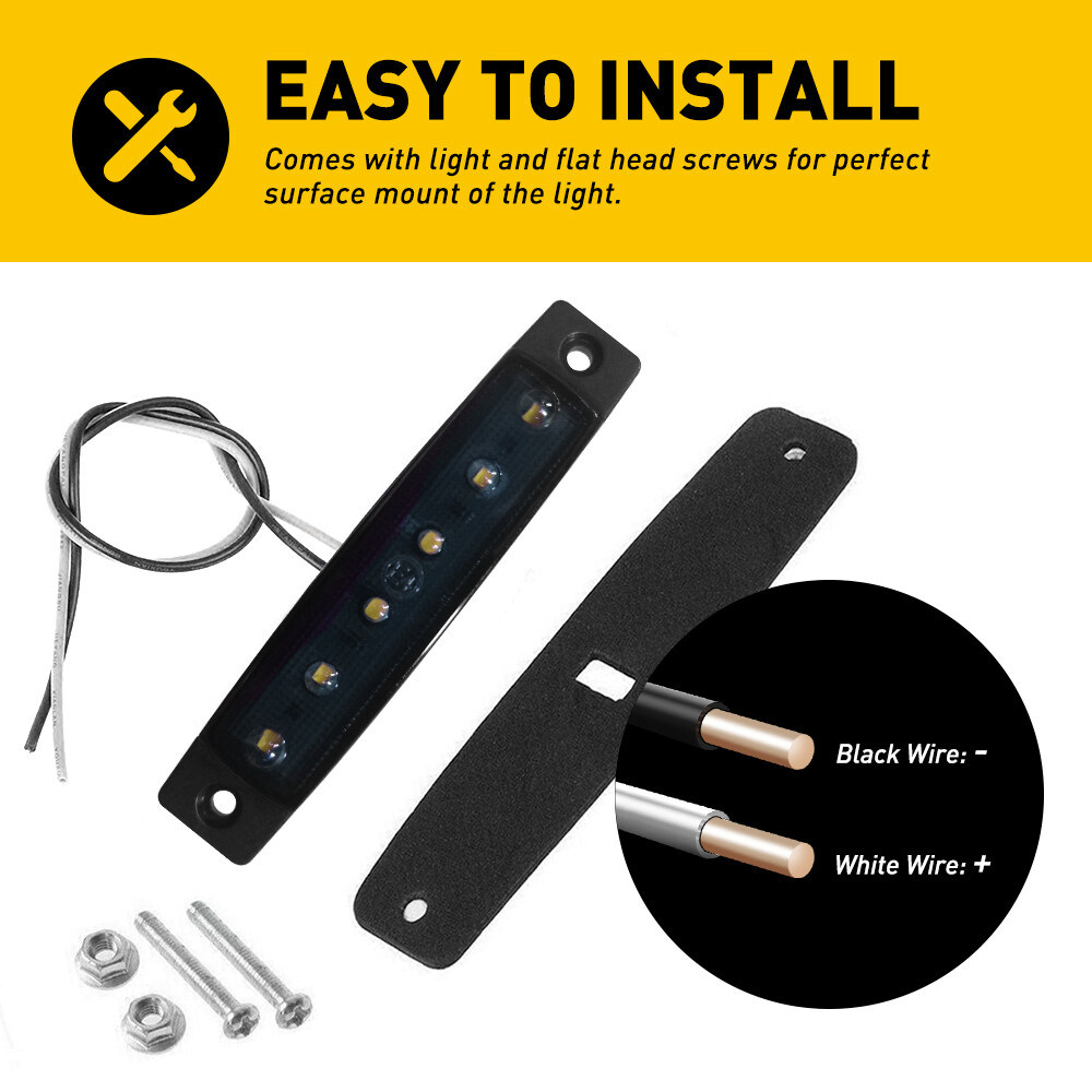 10*Smoke White LED Rock Lights For Jeep Offroad Truck Underbody Wheel Well Light