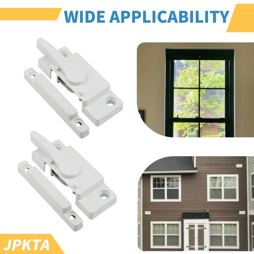 6 Pack Window Sash Locks,Window Latch Cam Action White Window Locks for Doubl...