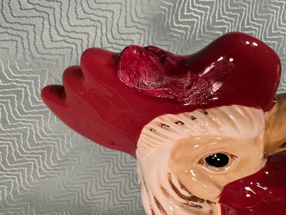 Ceramic Barnyard Rooster Figurine/Statue Multicolor - Now restored