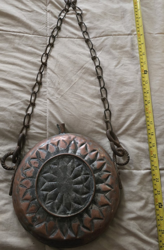 Antique Solid Copper Canteen From Turkey