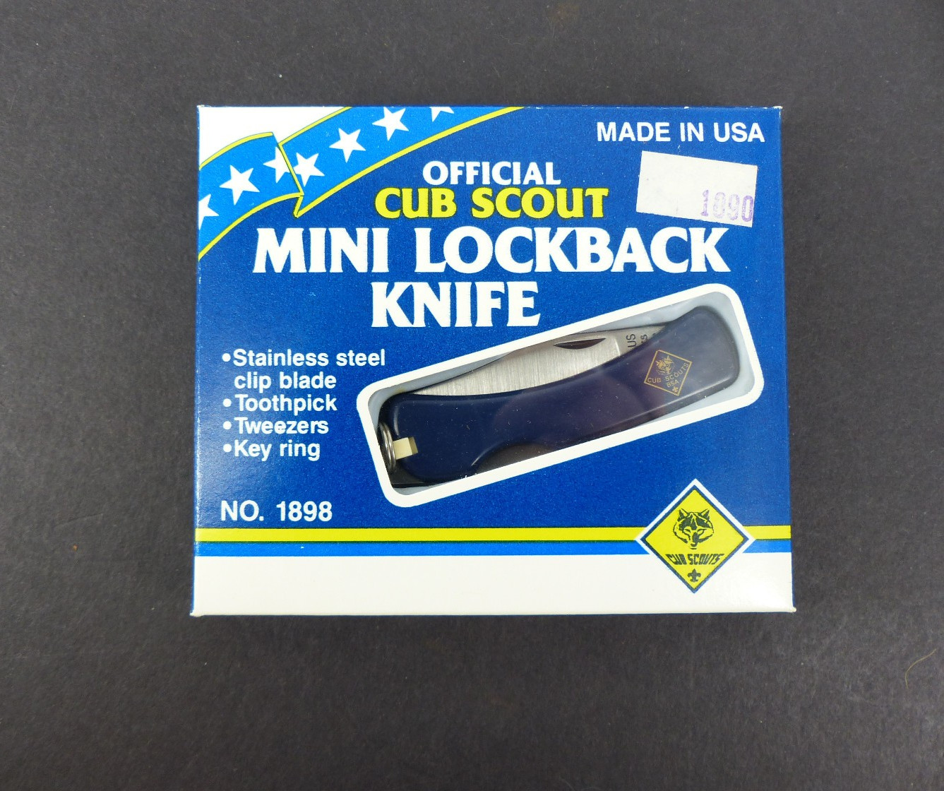 CAMILLUS  870 Checkmate Official Cub Scout MINI Lockback Knife - NOS 1898