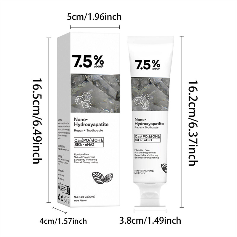 7.5% Hap Nano-Hydroxyapatite Toothpaste Remove Deep Clean For Sensitive Teeth US