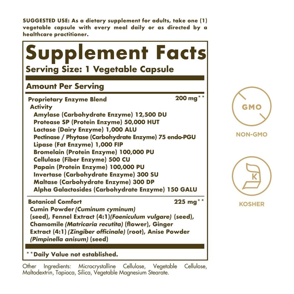 Solgar Comfort Zone Digestive Complex 90 Vegetable Capsules