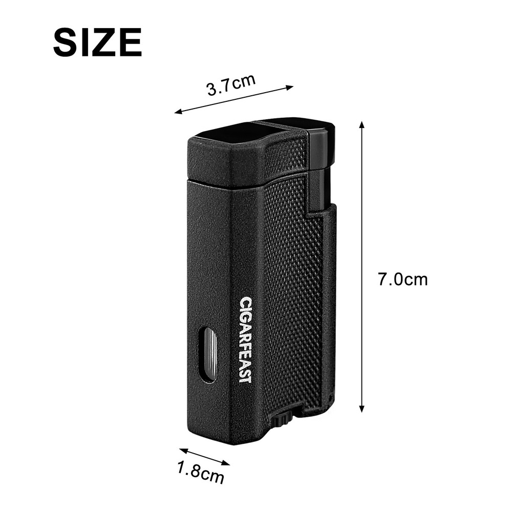 Torch Lighter Butane Refillable Dual Jet Flame Adjustable Windproof Lighter Gift