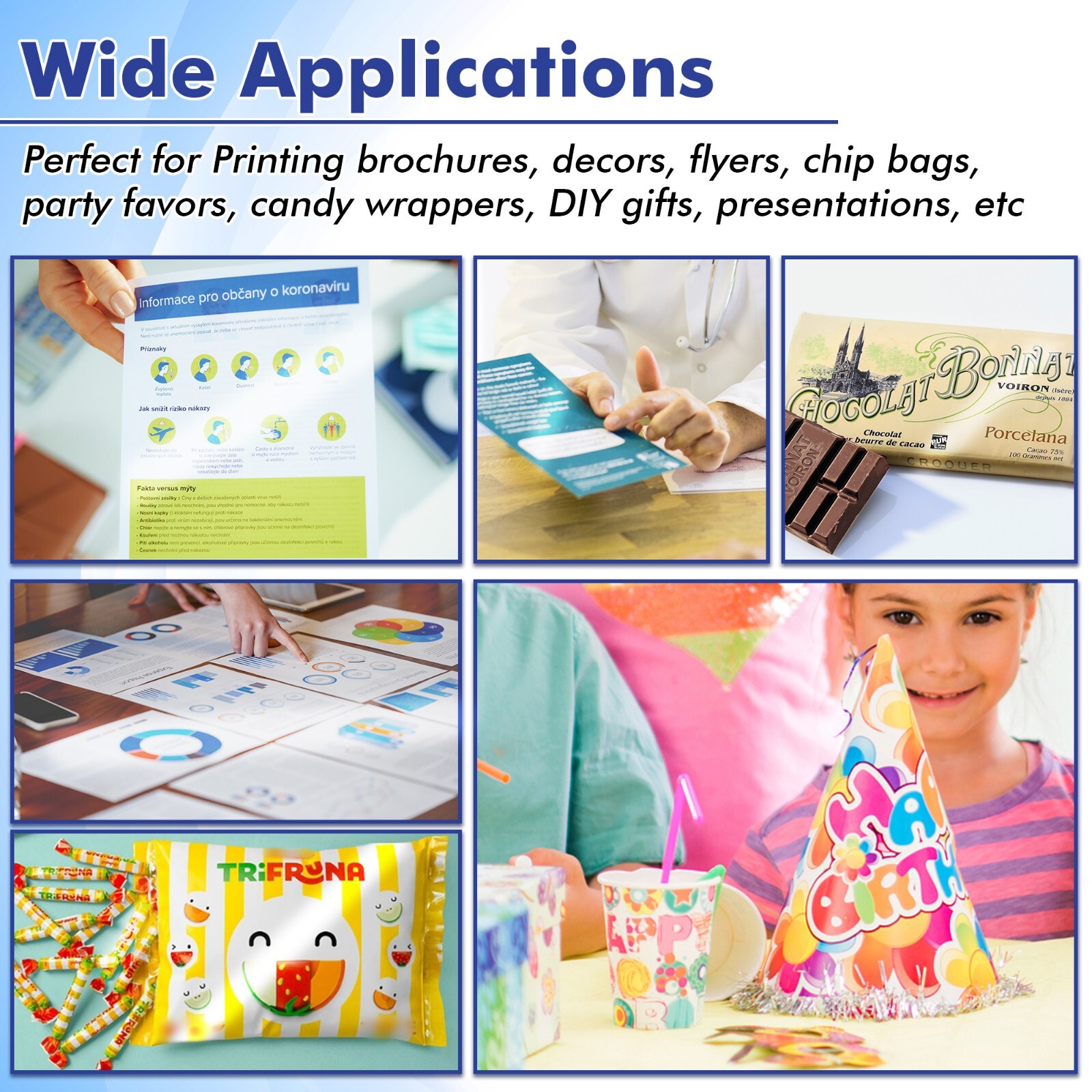 100 Sheet Koala Thin Photo Paper 8.5x11 Glossy 30lb 115g Inkjet Printer Chip Bag