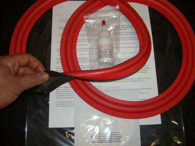 Cerwin Vega D7, DX7, CVT12, DXW12 - 12" Speaker Foam Surround Woofer Repair Kit