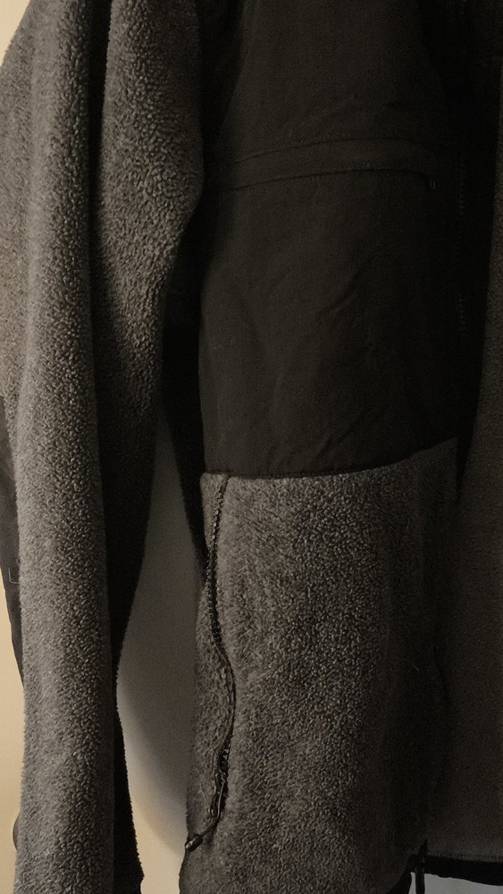 The North Face Men's Basic Jacket Gray Black Full Zip Long Sleeve Size M
