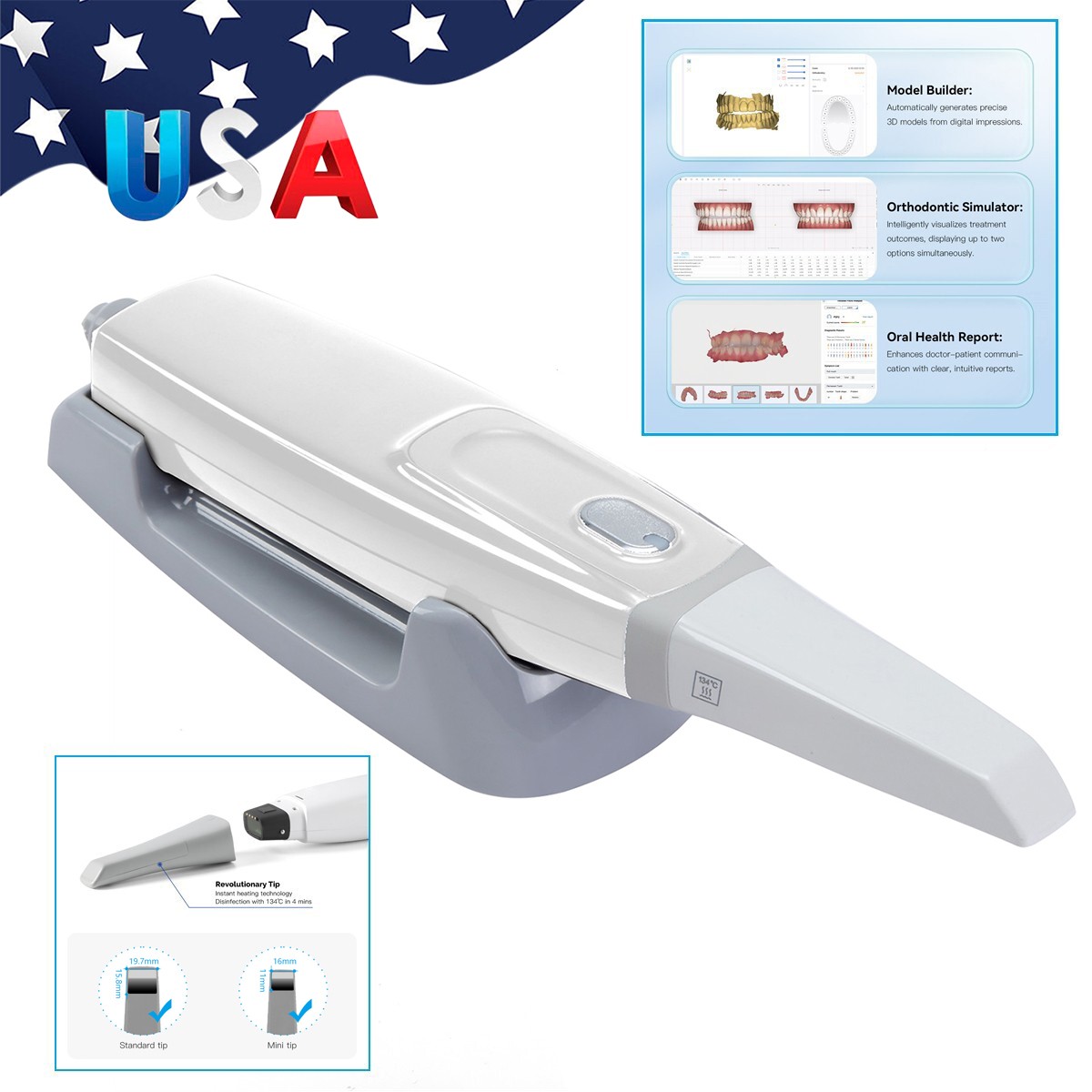 Dental Intra-oral Scanner 3D Real-time Display Software GreatLife w/Scanning SW