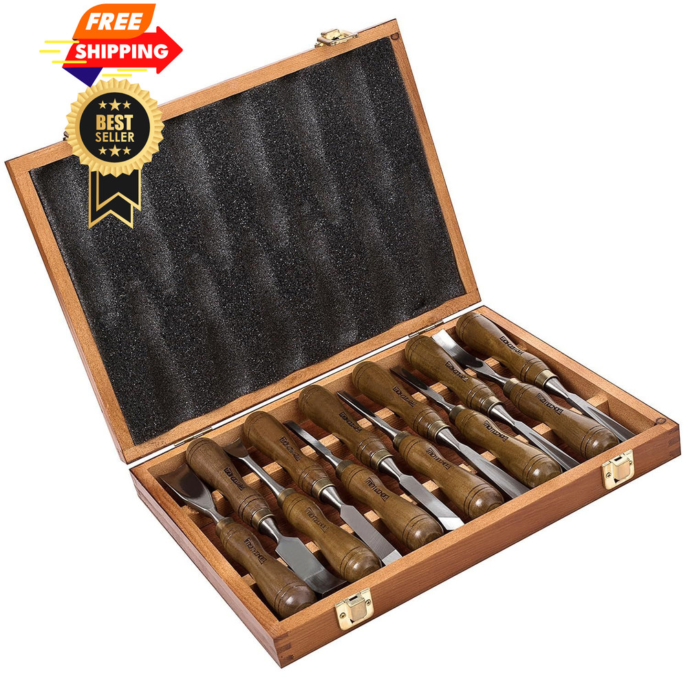IMOTECHOM 12-Pieces Carving Chisel, 12-pieces Chisel