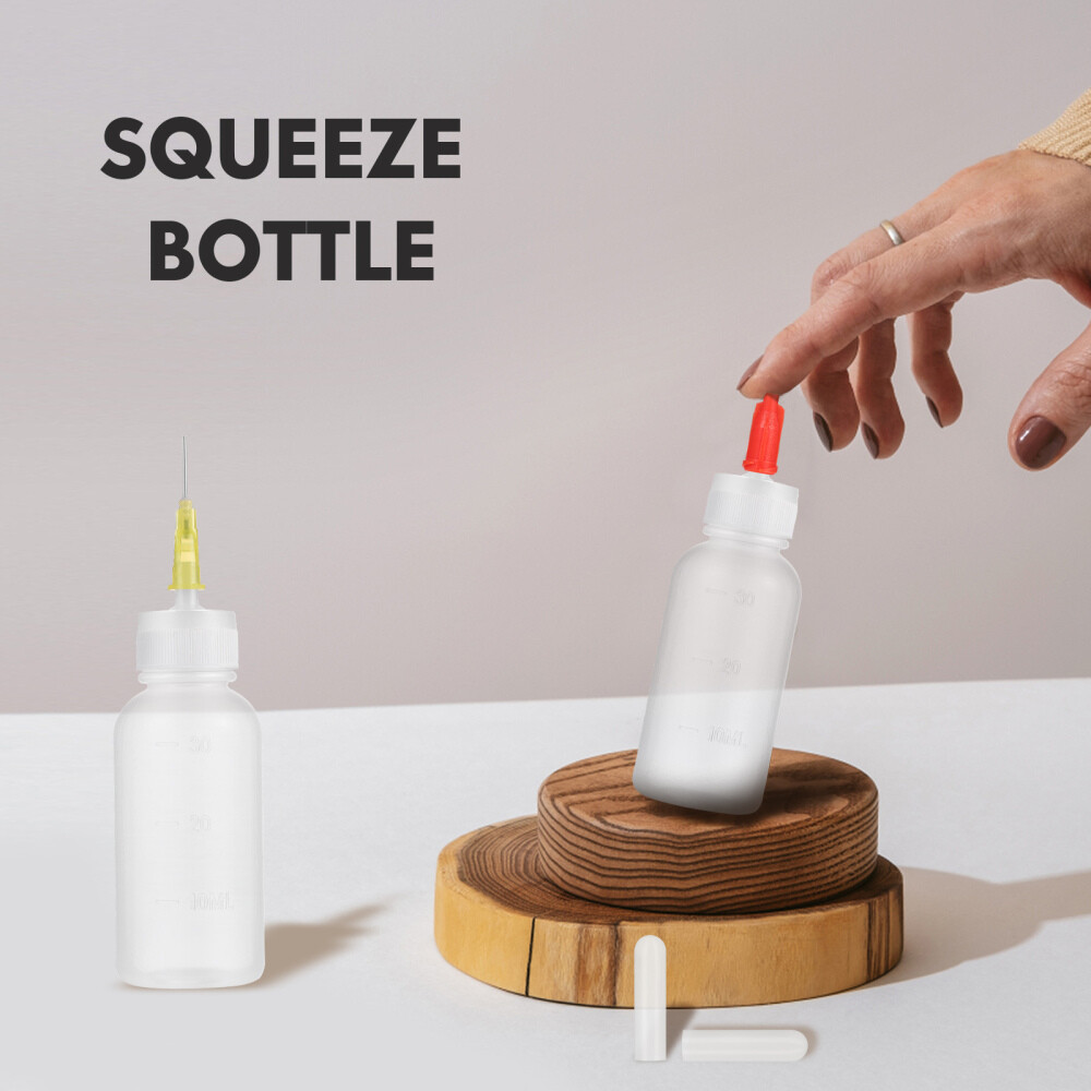 6 Sets Glue Needle Bottle Tip Plastic Precision Applicator Bottles