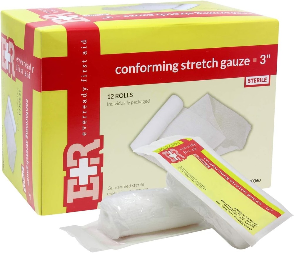 Convenient 12 Count Sterile Elastic Gauze Roll - Perfect for Dressing Changes