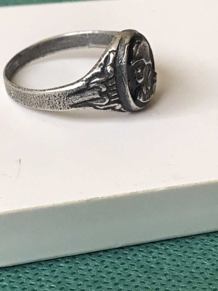 German silver ring. World War II.