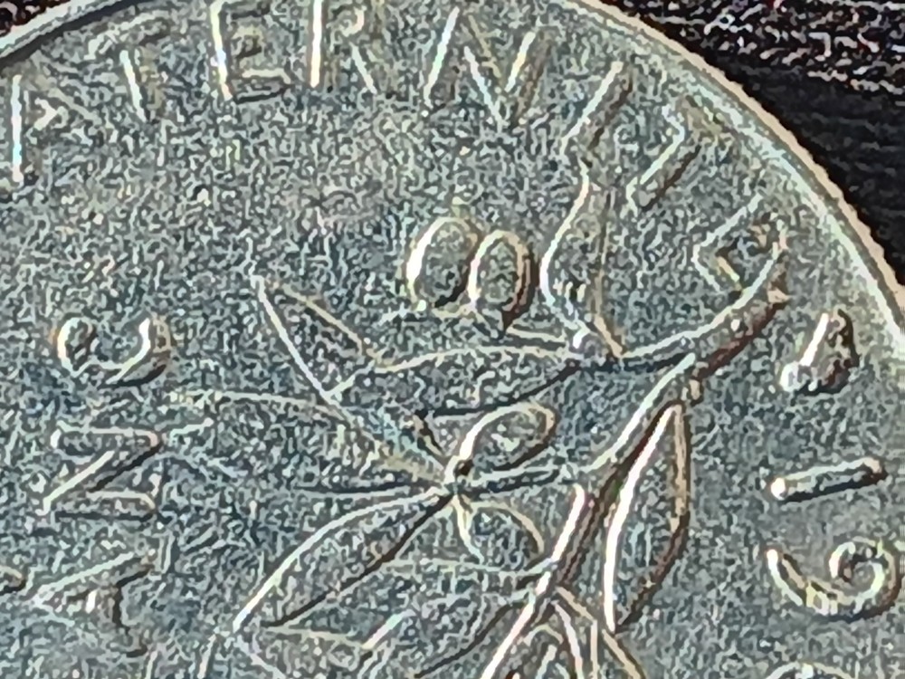 1961 1 Franc Coin O Roty