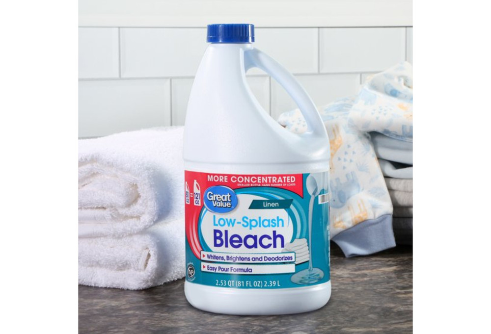Great Value Low-Splash Bleach, Linen, 81 fl oz (3 pack)
