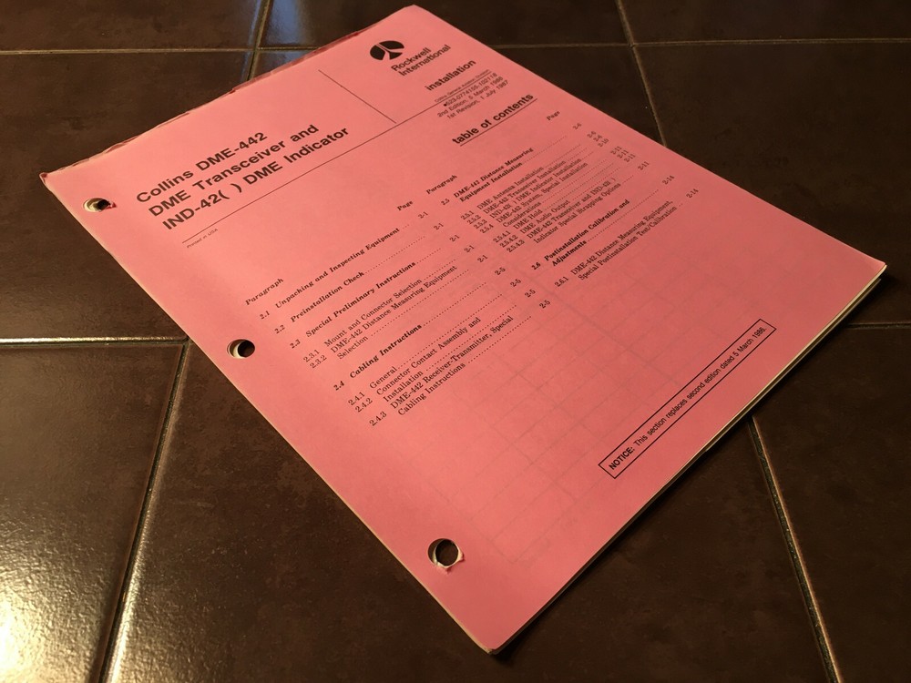 Collins DME 442 and IND 42 install manual