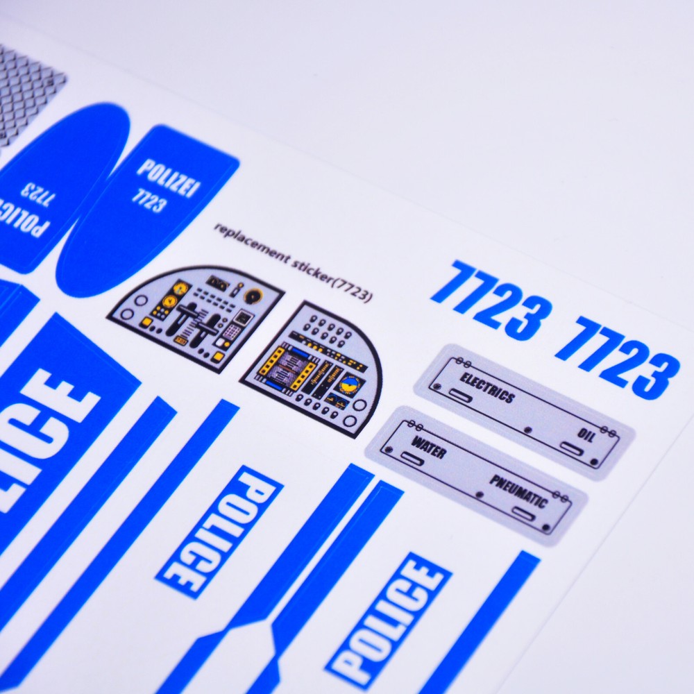 Replacement sticker for set 7723 Precut sticker