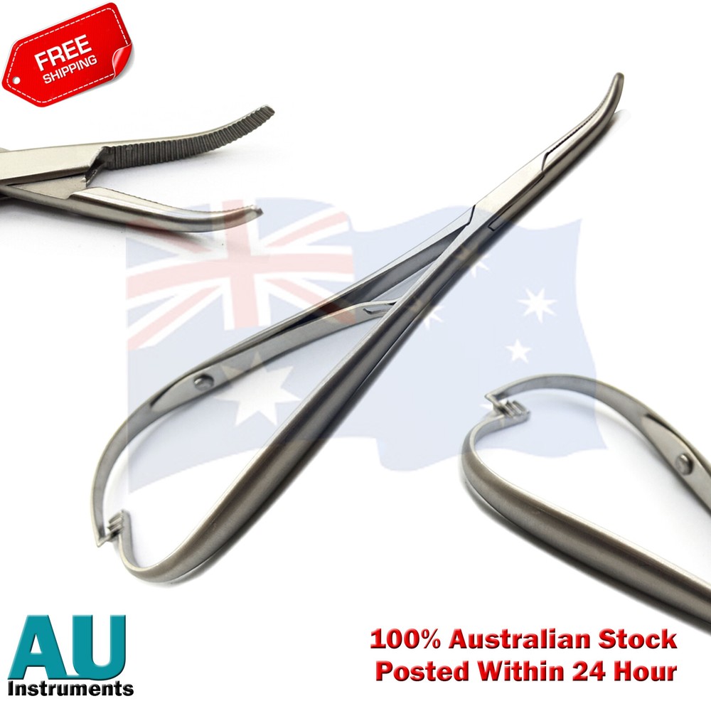 Mathieu Needle Holder Forcep Smaha Curved & Mathieu Regular Holding Pliers X2 CE