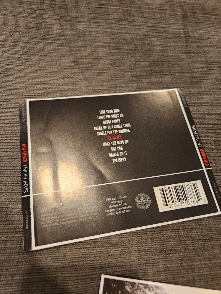SAM HUNT - MONTEVALLO - SIGNED CD FROM 2014 - RARE - FROM OFFICIAL WEBSITE
