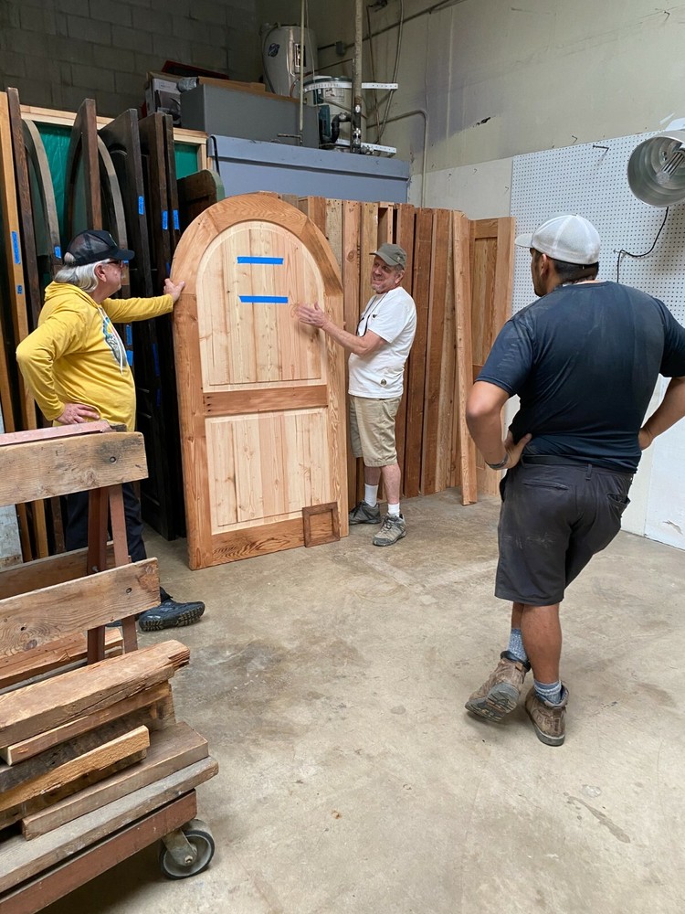 Solid reclaimed lumber gate w/side jambs speakeasy custom Your Size