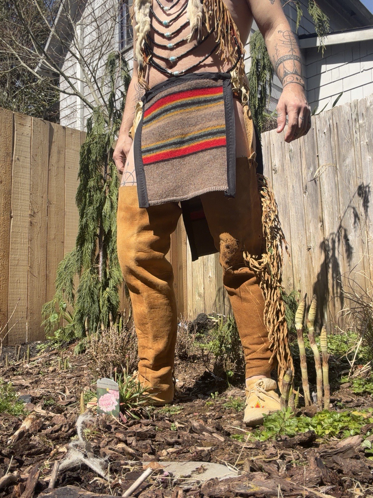Wool loincloth native american made Stroud Cloth reenactor breechclout