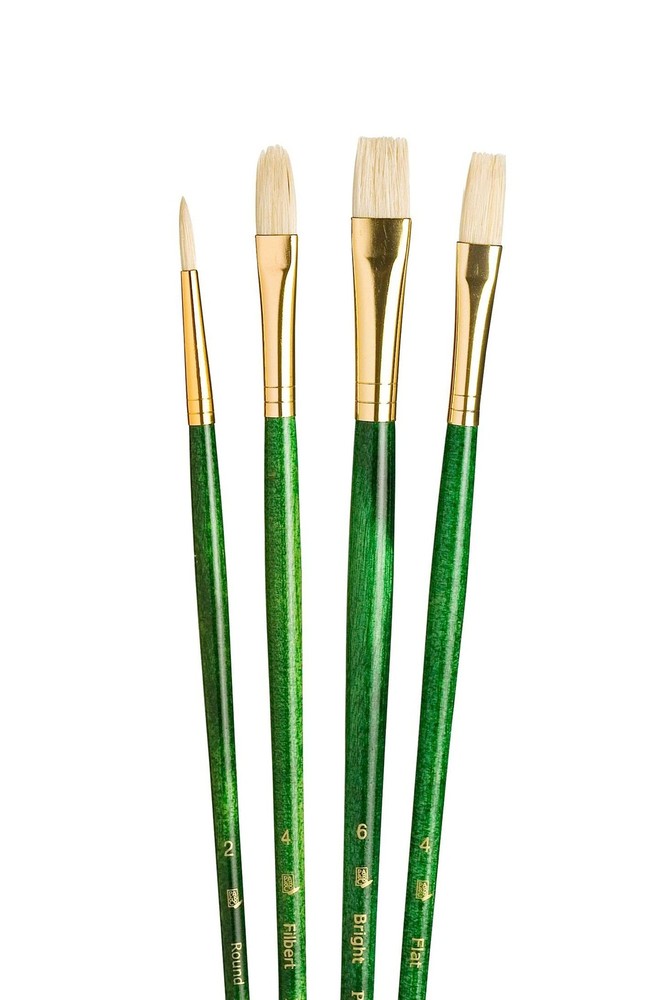 Princeton RealValue Paintbrush, Green Set-9118