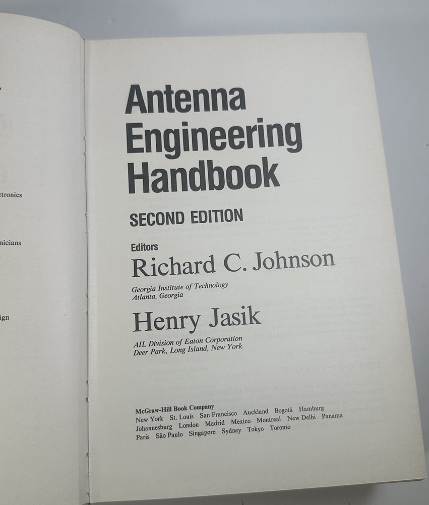 Antenna Engineering Handbook by Richard C. Johnson Second Edition