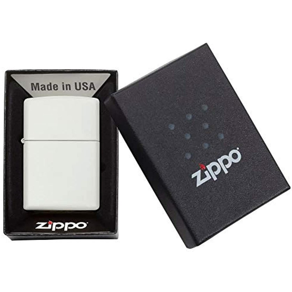 Zippo Classic White Matte Pocket Lighter
